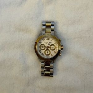 Michael Kors Silver and Gold Watch